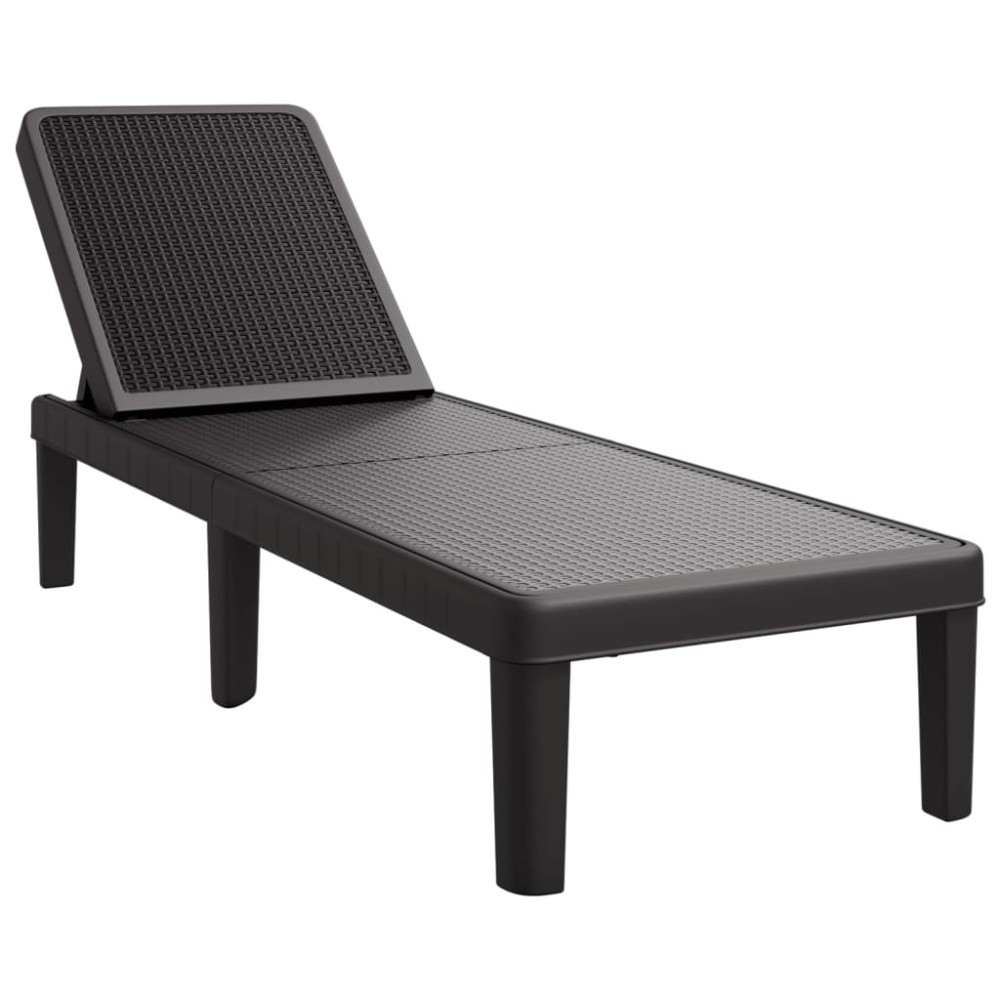vidaXL Șezlong reglabil în înălțime în 4 direcții, 155,5x57x28 cm, PP