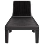 vidaXL Șezlong reglabil în înălțime în 4 direcții, 155,5x57x28 cm, PP vidaXL Șezlong reglabil în înălțime în 4 direcții, 155,5x57x28 cm, PP