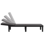 vidaXL Șezlong reglabil în înălțime în 4 direcții, 155,5x57x28 cm, PP vidaXL Șezlong reglabil în înălțime în 4 direcții, 155,5x57x28 cm, PP