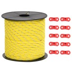 vidaXL Funie pentru cort cu benzi reflectorizante și chei, 50 m, 4 mm
