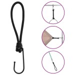 vidaXL Funie elastică cu cârlige, 50 buc., 17 cm vidaXL Funie elastică cu cârlige, 50 buc., 17 cm
