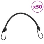 vidaXL Corzi elastice cu benzi reflectorizante/cârlige 50 buc. 38 cm vidaXL Corzi elastice cu benzi reflectorizante/cârlige 50 buc. 38 cm