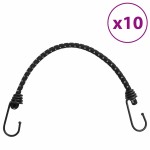 vidaXL Corzi elastice cu benzi reflectorizante/cârlige 10 buc. 46 cm vidaXL Corzi elastice cu benzi reflectorizante/cârlige 10 buc. 46 cm