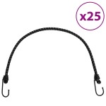 vidaXL Corzi elastice cu benzi reflectorizante/cârlige 25 buc. 59 cm vidaXL Corzi elastice cu benzi reflectorizante/cârlige 25 buc. 59 cm