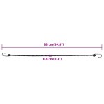 vidaXL Corzi elastice cu benzi reflectorizante/cârlige 10 buc. 88 cm vidaXL Corzi elastice cu benzi reflectorizante/cârlige 10 buc. 88 cm