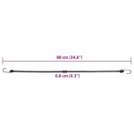 vidaXL Corzi elastice cu benzi reflectorizante/cârlige 50 buc. 88 cm vidaXL Corzi elastice cu benzi reflectorizante/cârlige 50 buc. 88 cm