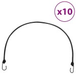 vidaXL Corzi elastice cu benzi reflectorizante/cârlige 10 buc. 100 cm vidaXL Corzi elastice cu benzi reflectorizante/cârlige 10 buc. 100 cm