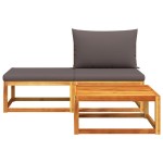vidaXL Set canapele de grădină 3 piese cu perne din lemn de acacia și frânghie vidaXL Set canapele de grădină 3 piese cu perne din lemn de acacia și frânghie
