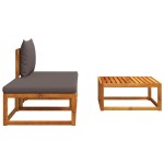 vidaXL Set canapele de grădină 3 piese cu perne din lemn de acacia și frânghie vidaXL Set canapele de grădină 3 piese cu perne din lemn de acacia și frânghie