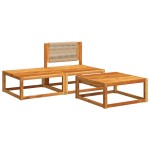 vidaXL Set canapele de grădină 3 piese cu perne din lemn de acacia și frânghie vidaXL Set canapele de grădină 3 piese cu perne din lemn de acacia și frânghie