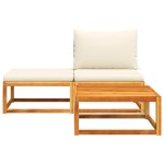 vidaXL Set canapele de grădină 3 piese cu perne din lemn de acacia și frânghie vidaXL Set canapele de grădină 3 piese cu perne din lemn de acacia și frânghie