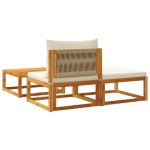 vidaXL Set canapele de grădină 3 piese cu perne din lemn de acacia și frânghie vidaXL Set canapele de grădină 3 piese cu perne din lemn de acacia și frânghie