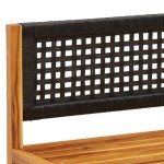 vidaXL Canapea de grădină fără brațe cu perne, lemn de salcâm și ratan vidaXL Canapea de grădină fără brațe cu perne, lemn de salcâm și ratan