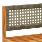 vidaXL Set canapele de grădină 3 piese cu perne din lemn de salcâm și ratan vidaXL Set canapele de grădină 3 piese cu perne din lemn de salcâm și ratan