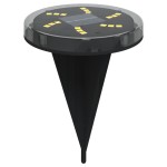 vidaXL Lămpi solare cu țăruși de sol pentru exterior, 4 buc. alb cald