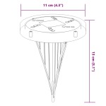 vidaXL Lămpi solare cu țăruși de sol pentru exterior, 4 buc. alb cald