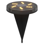 vidaXL Lămpi solare cu țăruși de sol pentru exterior, 12 buc. alb cald