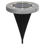 vidaXL Lămpi solare cu țăruși de sol pentru exterior, 12 buc. alb cald