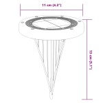 vidaXL Lămpi solare cu țăruși de sol pentru exterior, 4 buc. alb cald