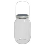 vidaXL Lampă solară din sticlă pentru exterior, 12 buc., alb cald