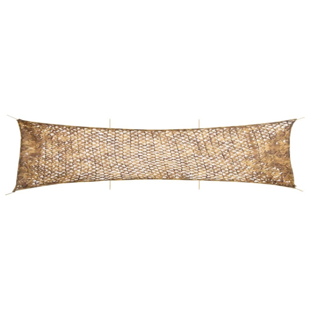 vidaXL Plasă de camuflaj cu geantă de depozitare, nisipiu, 613x138 cm