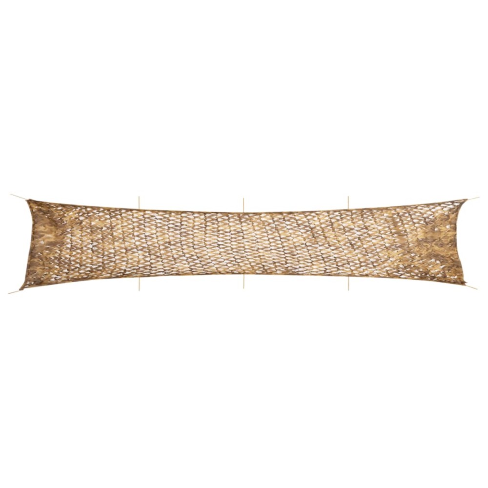 vidaXL Plasă de camuflaj cu geantă de depozitare, nisipiu, 844x142 cm
