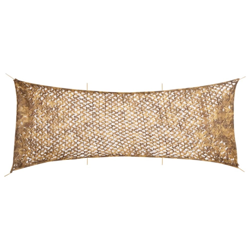 vidaXL Plasă de camuflaj cu geantă de depozitare, nisipiu, 623x203 cm