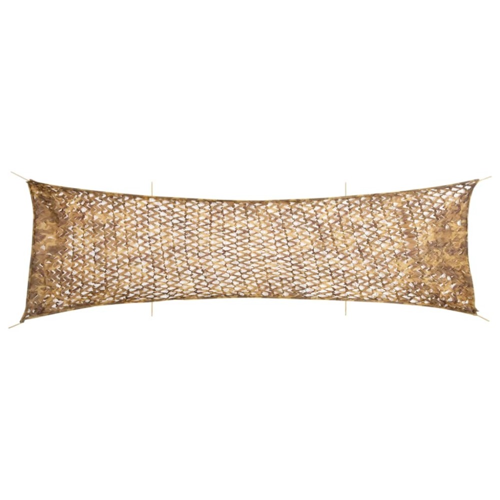 vidaXL Plasă de camuflaj cu geantă de depozitare, nisipiu, 753x199 cm