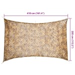 vidaXL Plasă de camuflaj cu geantă de depozitare, nisipiu, 410x285 cm vidaXL Plasă de camuflaj cu geantă de depozitare, nisipiu, 410x285 cm