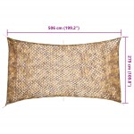vidaXL Plasă de camuflaj cu geantă de depozitare, nisipiu, 506x279 cm vidaXL Plasă de camuflaj cu geantă de depozitare, nisipiu, 506x279 cm