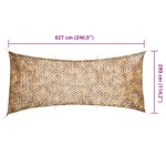 vidaXL Plasă de camuflaj cu geantă de depozitare, nisipiu, 627x290 cm