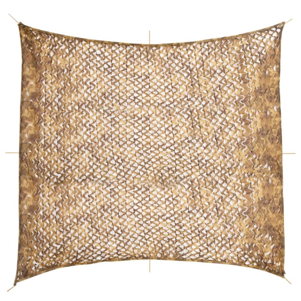 vidaXL Plasă de camuflaj cu geantă de depozitare, nisipiu, 416x402 cm