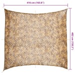 vidaXL Plasă de camuflaj cu geantă de depozitare, nisipiu, 416x402 cm vidaXL Plasă de camuflaj cu geantă de depozitare, nisipiu, 416x402 cm