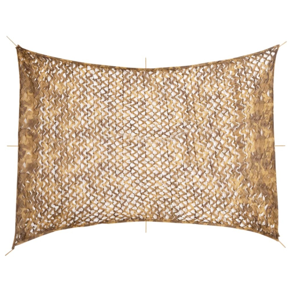 vidaXL Plasă de camuflaj cu geantă de depozitare, nisipiu, 516x400 cm