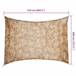 vidaXL Plasă de camuflaj cu geantă de depozitare, nisipiu, 516x400 cm vidaXL Plasă de camuflaj cu geantă de depozitare, nisipiu, 516x400 cm