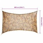 vidaXL Plasă de camuflaj cu geantă de depozitare, nisipiu, 600x414 cm vidaXL Plasă de camuflaj cu geantă de depozitare, nisipiu, 600x414 cm