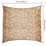 vidaXL Plasă de camuflaj cu geantă de depozitare, nisipiu, 521x493 cm vidaXL Plasă de camuflaj cu geantă de depozitare, nisipiu, 521x493 cm