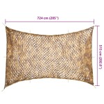 vidaXL Plasă de camuflaj cu geantă de depozitare, nisipiu, 724x515 cm