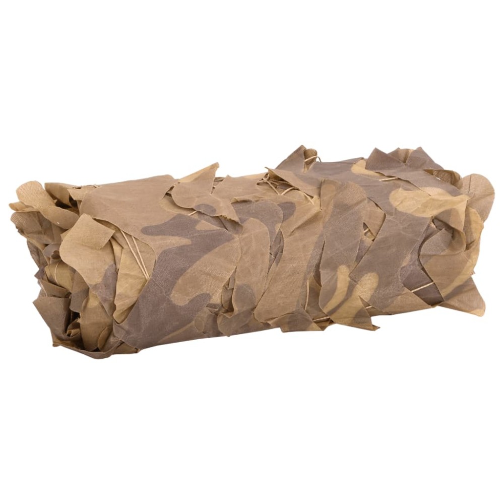 vidaXL Plasă de camuflaj cu geantă de depozitare, nisipiu, 614x581 cm