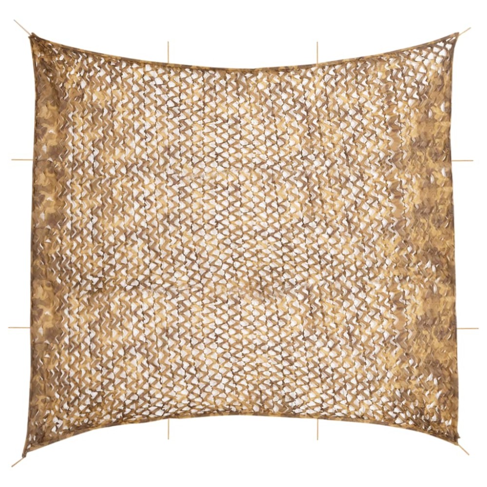 vidaXL Plasă de camuflaj cu geantă de depozitare, nisipiu, 614x581 cm