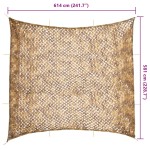 vidaXL Plasă de camuflaj cu geantă de depozitare, nisipiu, 614x581 cm vidaXL Plasă de camuflaj cu geantă de depozitare, nisipiu, 614x581 cm