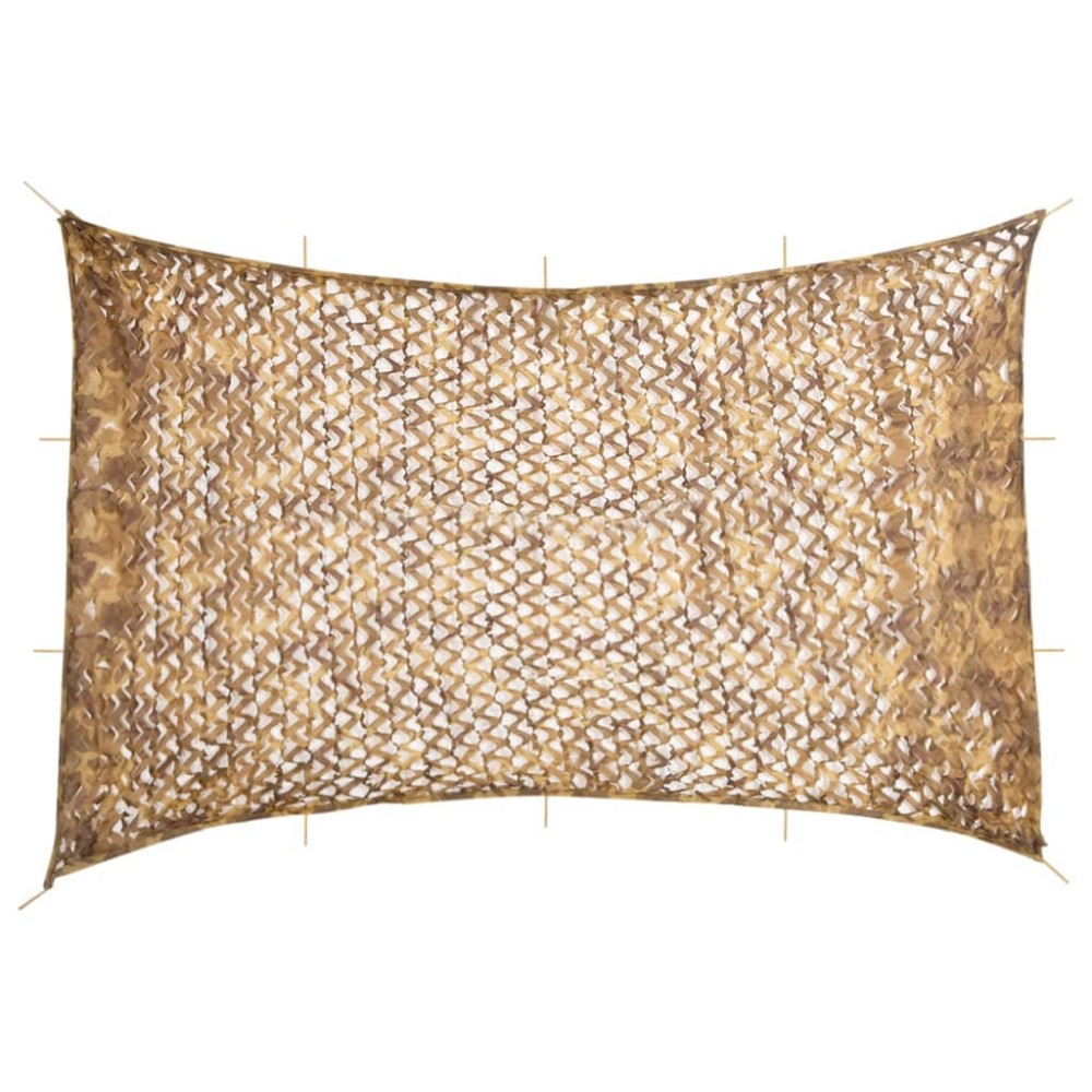 vidaXL Plasă de camuflaj cu geantă de depozitare, nisipiu, 833x609 cm