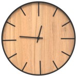 vidaXL Ceas de perete, maro, Ø39 cm, fier și lemn prelucrat vidaXL Ceas de perete, maro, Ø39 cm, fier și lemn prelucrat