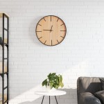 vidaXL Ceas de perete, maro, Ø39 cm, fier și lemn prelucrat vidaXL Ceas de perete, maro, Ø39 cm, fier și lemn prelucrat