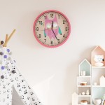 vidaXL Ceas de perete, roz, Ø25,5 cm, polistiren și sticlă vidaXL Ceas de perete, roz, Ø25,5 cm, polistiren și sticlă