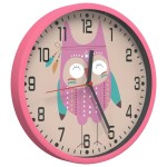 vidaXL Ceas de perete, roz, Ø25,5 cm, polistiren și sticlă vidaXL Ceas de perete, roz, Ø25,5 cm, polistiren și sticlă