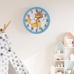 vidaXL Ceas de perete, albastru, Ø25,5 cm, polistiren și sticlă vidaXL Ceas de perete, albastru, Ø25,5 cm, polistiren și sticlă