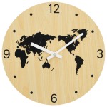vidaXL Ceas de perete galben și negru, Ø30 cm, lemn prelucrat vidaXL Ceas de perete galben și negru, Ø30 cm, lemn prelucrat