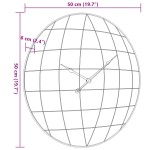 vidaXL Ceas de perete galben și negru, Ø50 cm, lemn prelucrat vidaXL Ceas de perete galben și negru, Ø50 cm, lemn prelucrat
