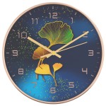 vidaXL Ceas de perete auriu și albastru Ø29,5 cm polistiren și sticlă vidaXL Ceas de perete auriu și albastru Ø29,5 cm polistiren și sticlă